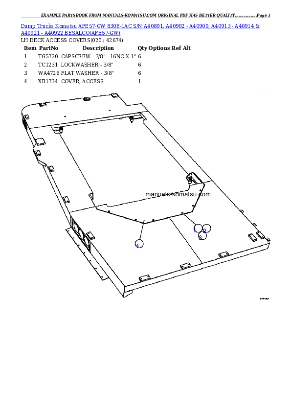 Protected: AFE57-GW 830E-1AC S/N A40891, A40902 – A40909, A40913 – A40914 & A40921 – A40922  BESALCO Partsbook