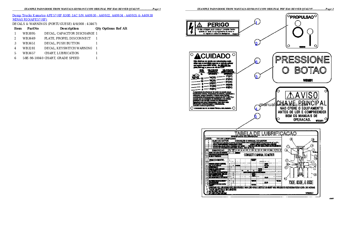 Protected: AFE57-HF 830E-1AC S/N A40930 – A40932, A40934 – A40935 & A40938  MINAS RIO Partsbook