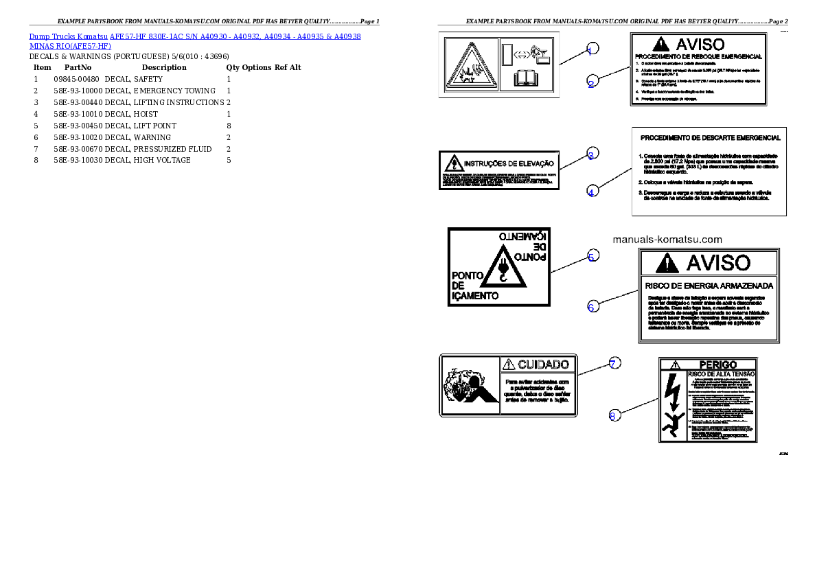 Protected: AFE57-HF 830E-1AC S/N A40930 – A40932, A40934 – A40935 & A40938  MINAS RIO Partsbook