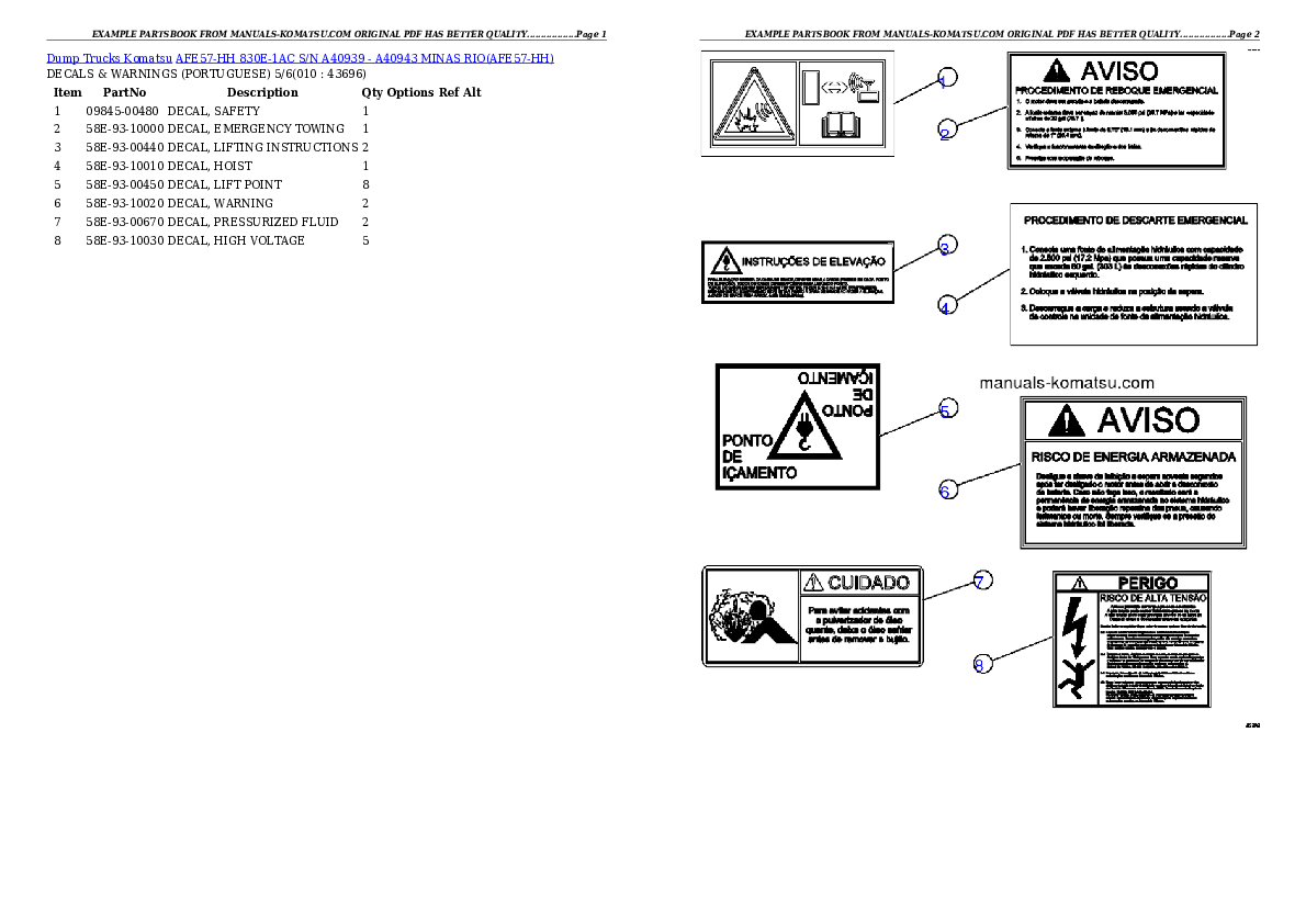Protected: AFE57-HH 830E-1AC S/N A40939 – A40943  MINAS RIO Partsbook