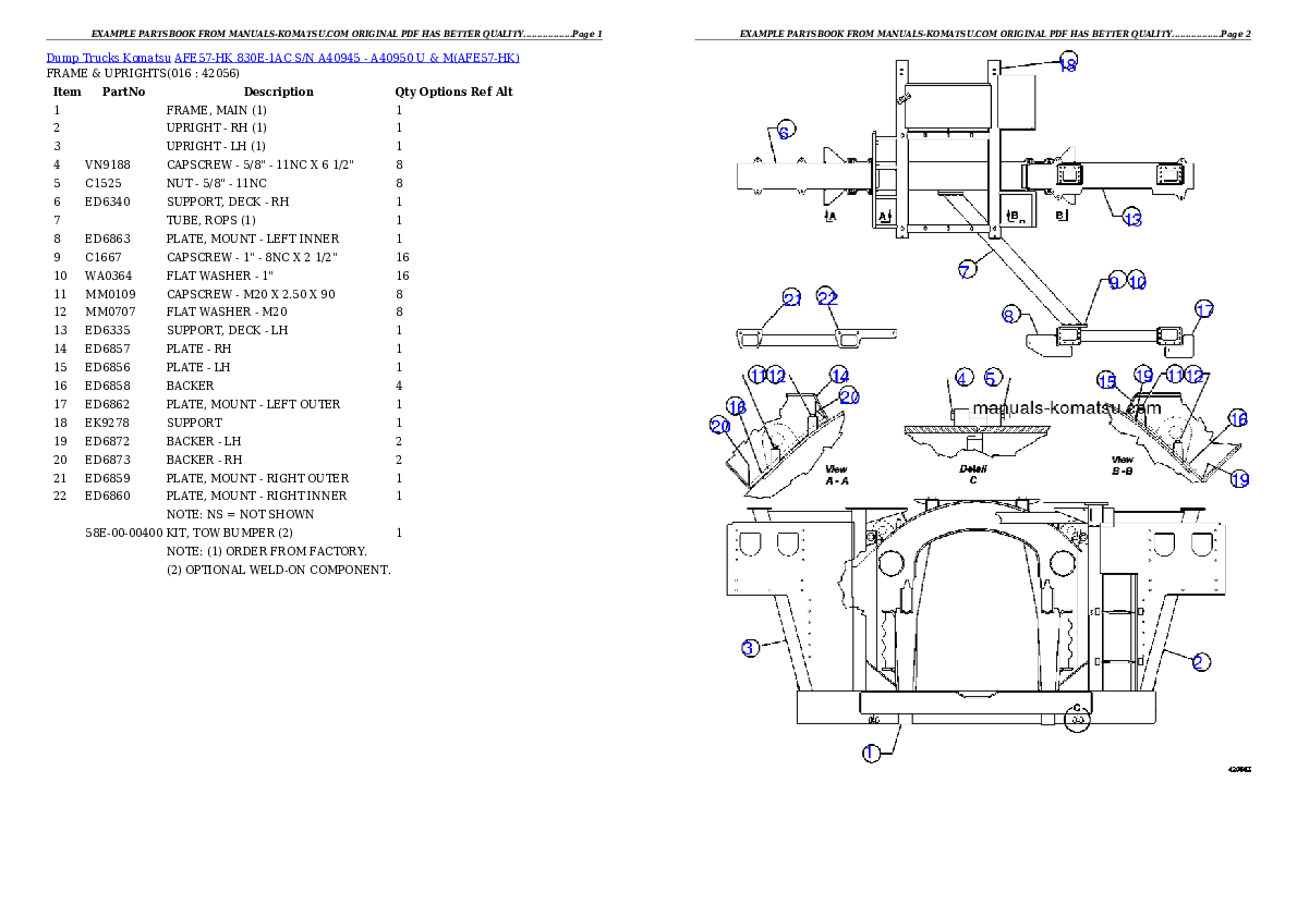 Protected: AFE57-HK 830E-1AC S/N A40945 – A40950  U & M Partsbook