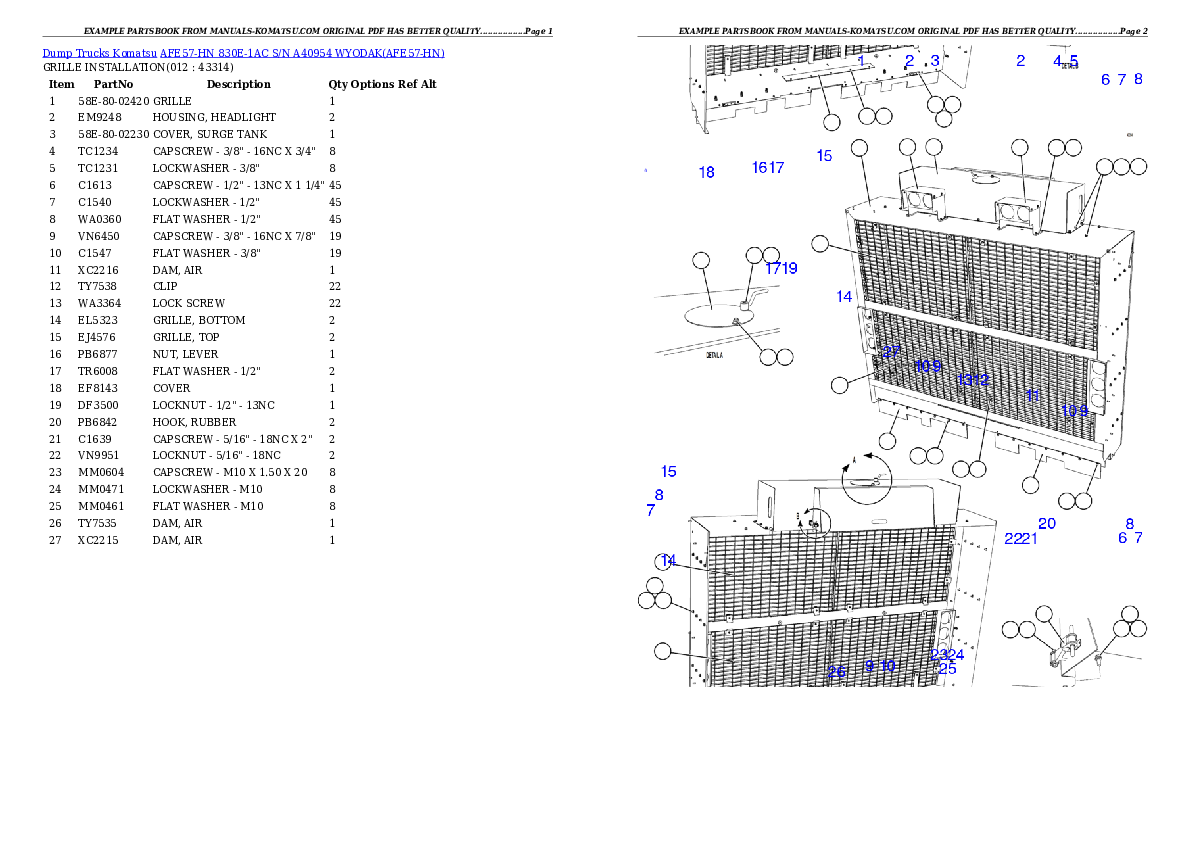 Protected: AFE57-HN 830E-1AC S/N A40954 WYODAK Partsbook