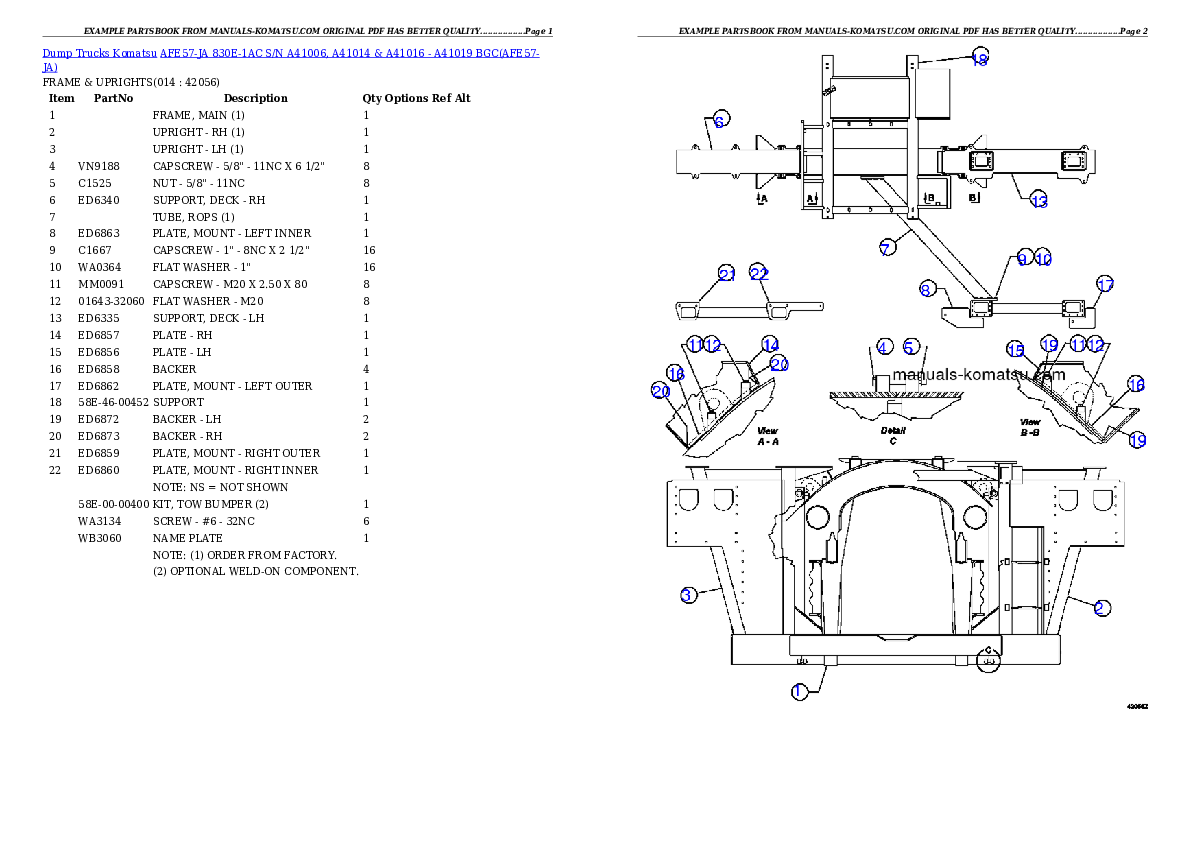 Protected: AFE57-JA 830E-1AC S/N A41006, A41014 & A41016 – A41019  BGC Partsbook