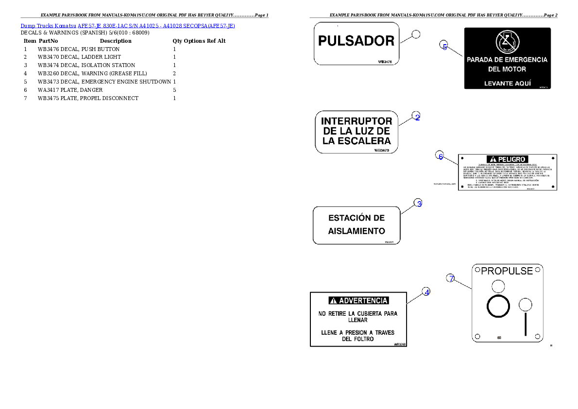 Protected: AFE57-JE 830E-1AC S/N A41025 – A41028  SECOPSA Partsbook