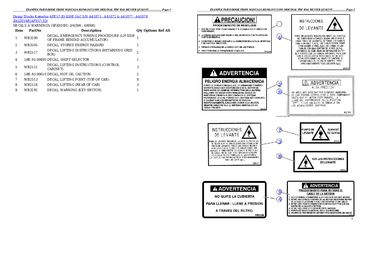 Protected: AFE57-JQ 830E-1AC S/N A41071 – A41072 & A41077 – A41078 ZALDIVAR Partsbook