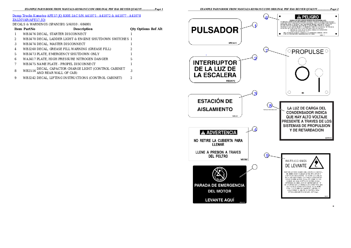 Protected: AFE57-JQ 830E-1AC S/N A41071 – A41072 & A41077 – A41078 ZALDIVAR Partsbook