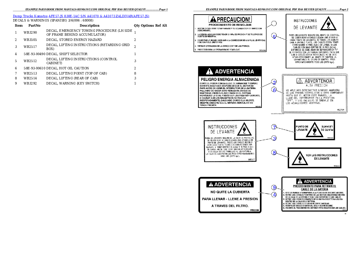 Protected: AFE57-JS 830E-1AC S/N A41070 & A41073  ZALDIVAR Partsbook