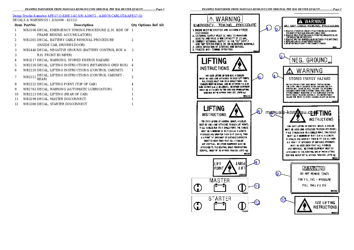 Protected: AFE57-Q 830E-1AC S/N A30072 – A30078     CARLOTA Partsbook