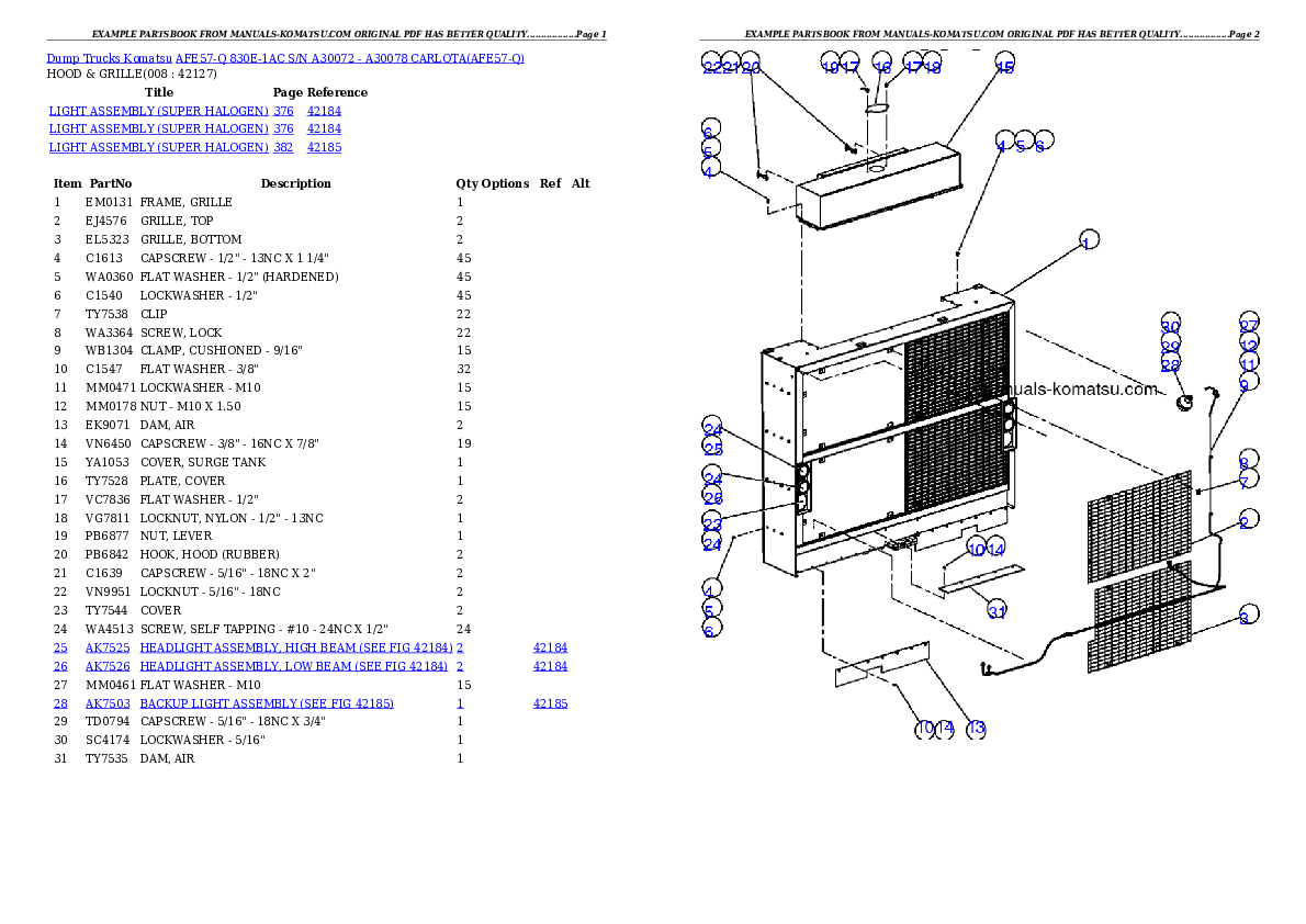 Protected: AFE57-Q 830E-1AC S/N A30072 – A30078     CARLOTA Partsbook