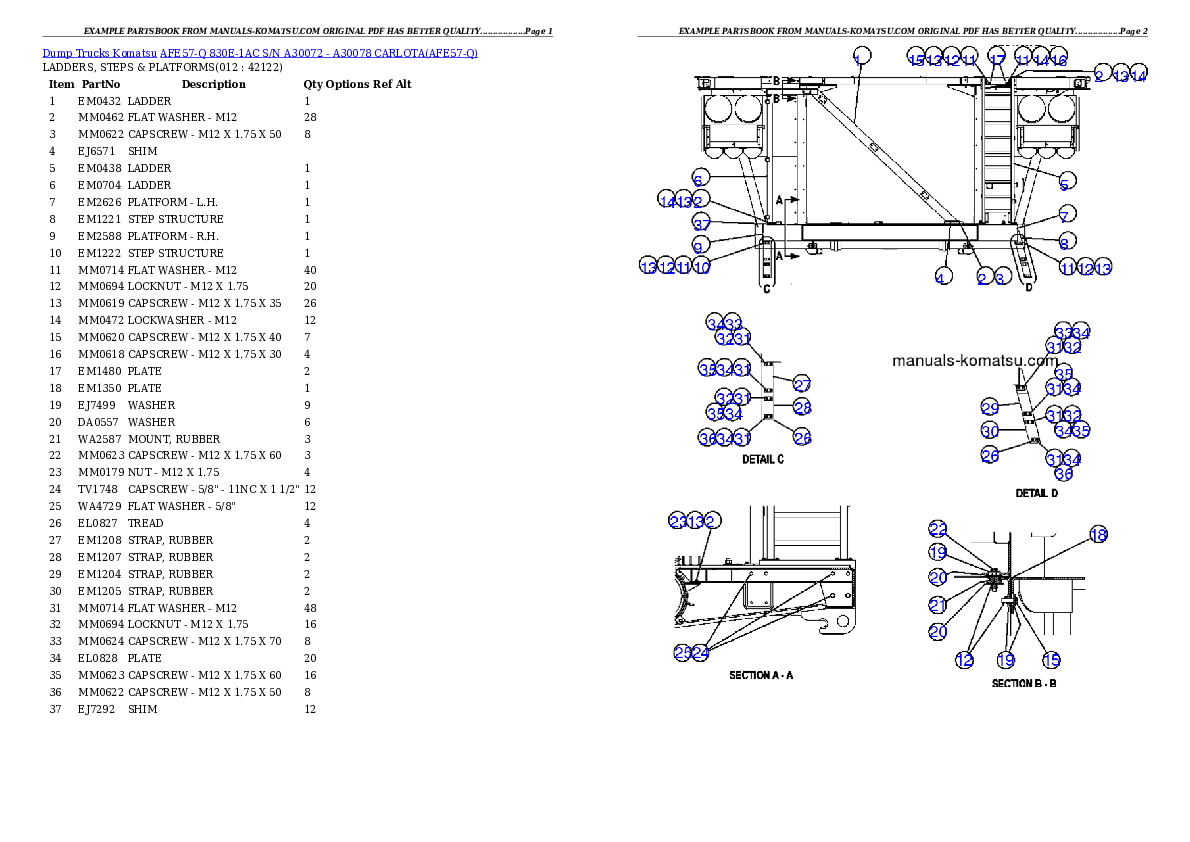 Protected: AFE57-Q 830E-1AC S/N A30072 – A30078     CARLOTA Partsbook
