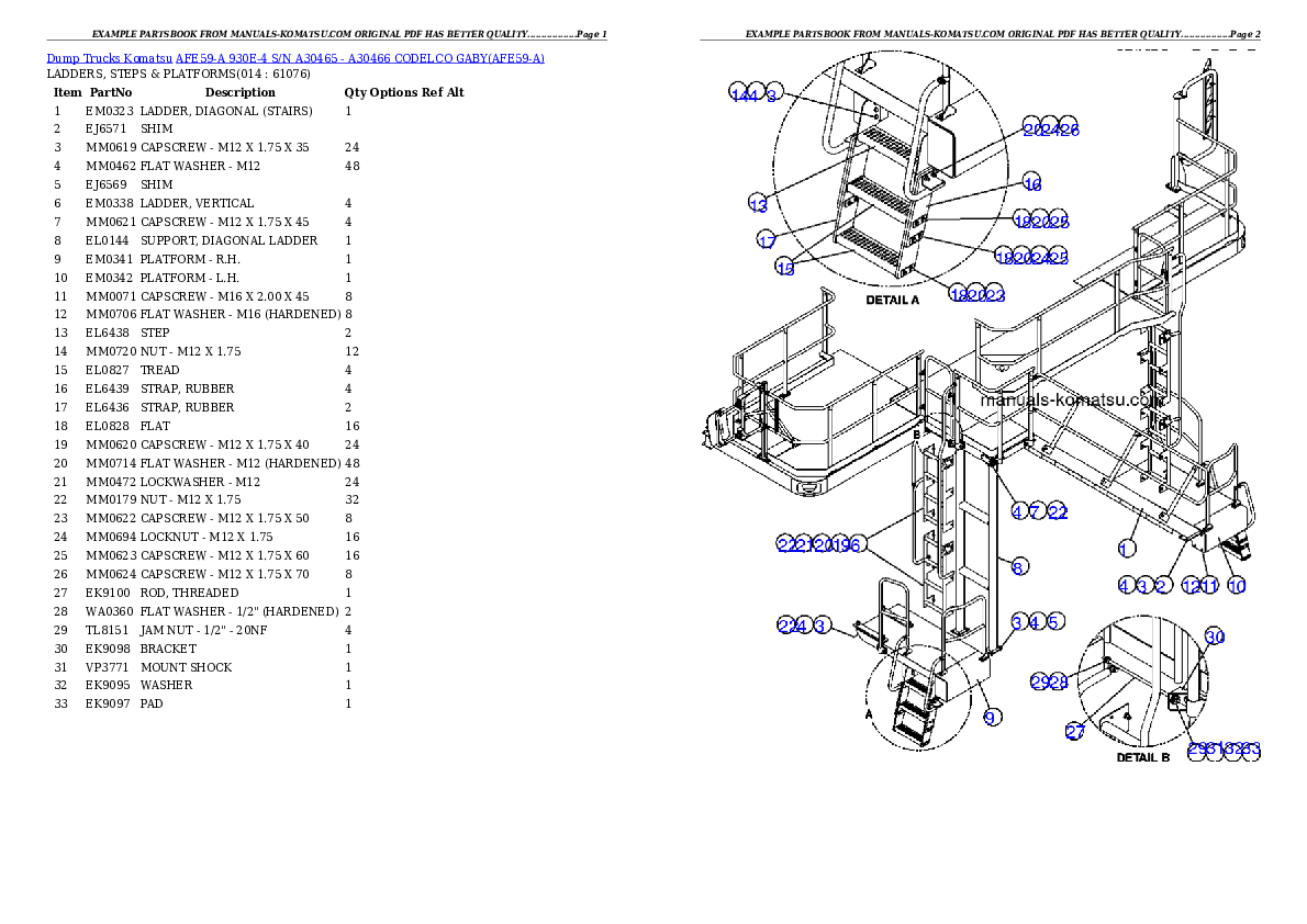 Protected: AFE59-A 930E-4 S/N A30465 – A30466    CODELCO GABY Partsbook