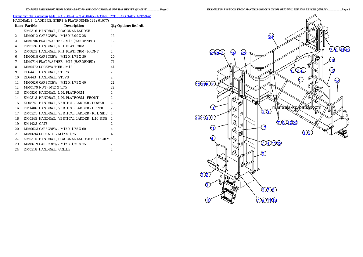 Protected: AFE59-A 930E-4 S/N A30465 – A30466    CODELCO GABY Partsbook