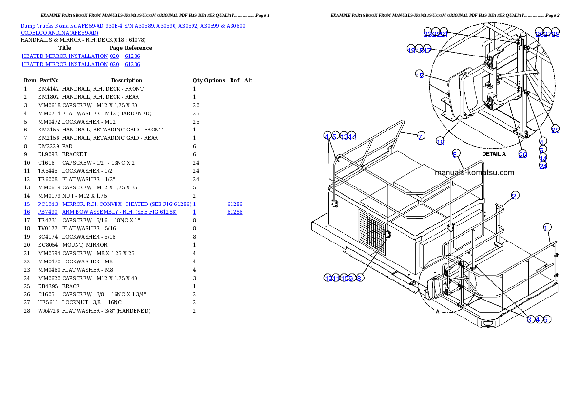 Protected: AFE59-AD 930E-4 S/N A30589, A30590, A30592, A30599 & A30600      CODELCO ANDINA Partsbook