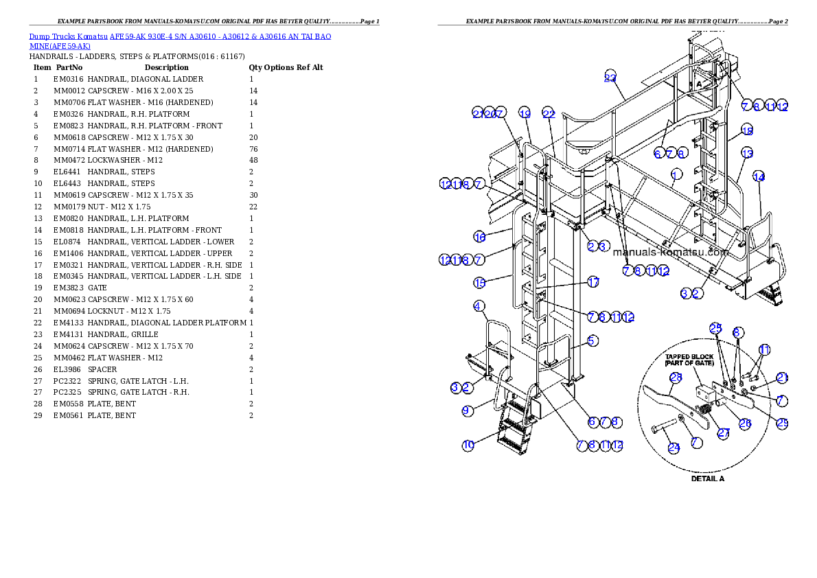 Protected: AFE59-AK 930E-4 S/N A30610 – A30612 & A30616   AN TAI BAO MINE Partsbook