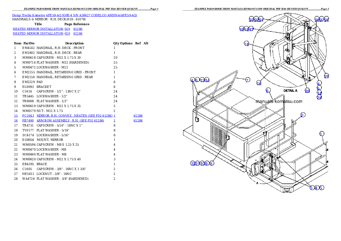 Protected: AFE59-AQ 930E-4 S/N A30627   CODELCO ANDINA Partsbook