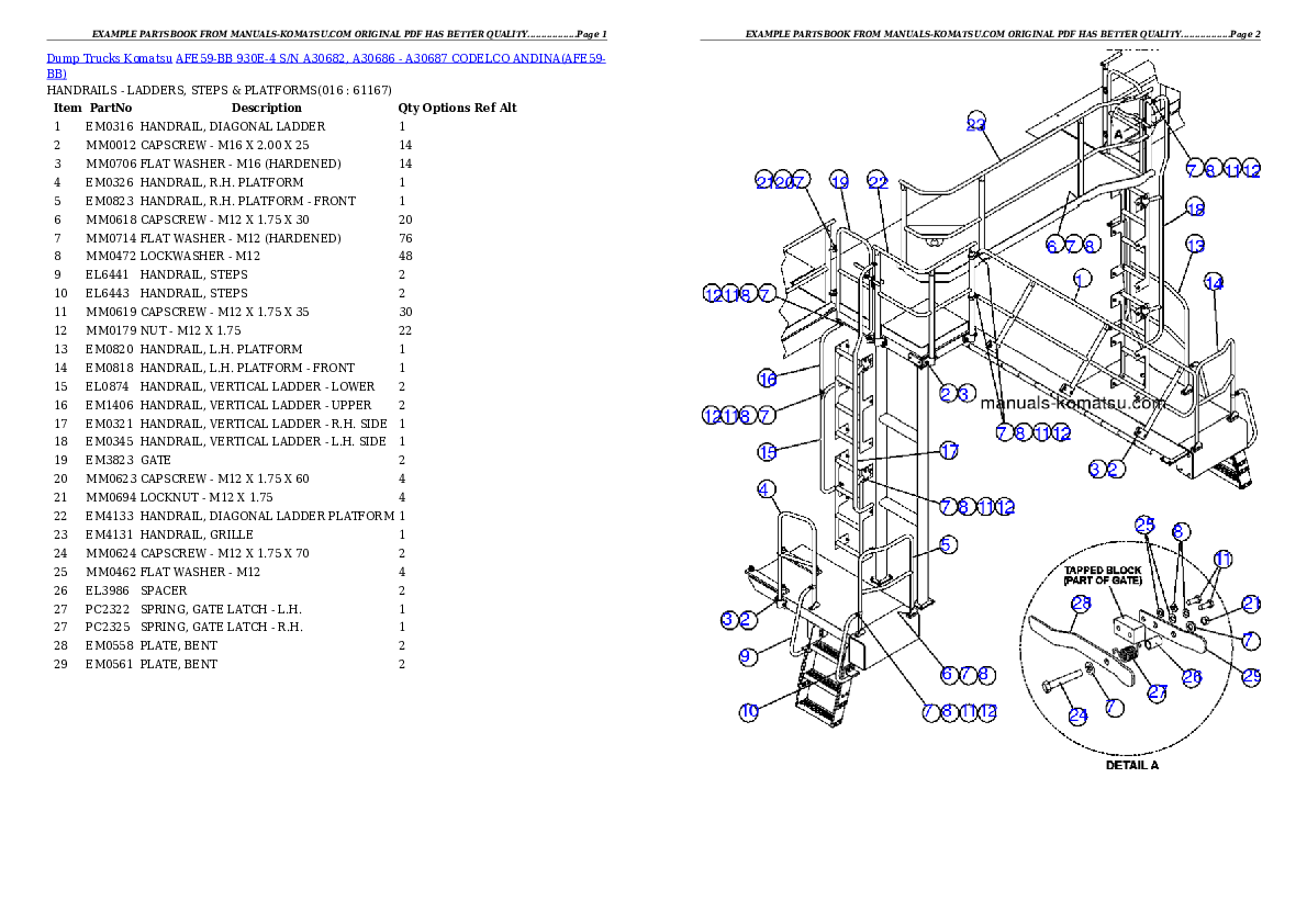 Protected: AFE59-BB 930E-4 S/N A30682, A30686 – A30687      CODELCO ANDINA Partsbook