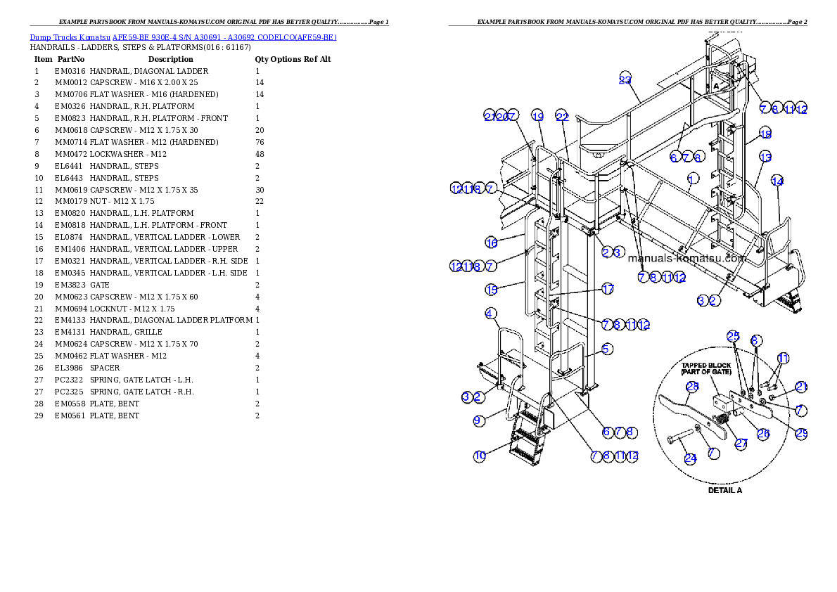 Protected: AFE59-BE 930E-4 S/N A30691 – A30692     CODELCO Partsbook