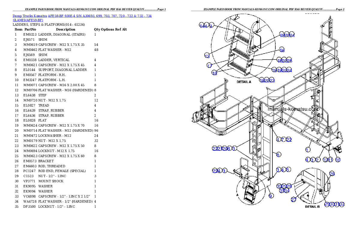 Protected: AFE59-BF 930E-4 S/N A30693, 699, 703, 707, 720 – 722 & 732 – 734    GLAMIS Partsbook