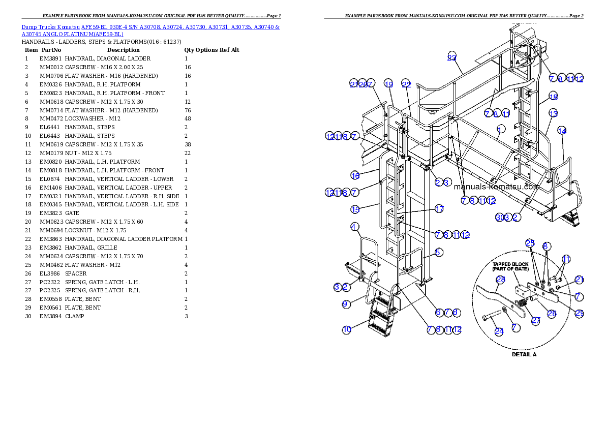 Protected: AFE59-BL 930E-4 S/N A30708, A30724, A30730, A30731, A30735, A30740 & A30745     ANGLO PLATINUM Partsbook