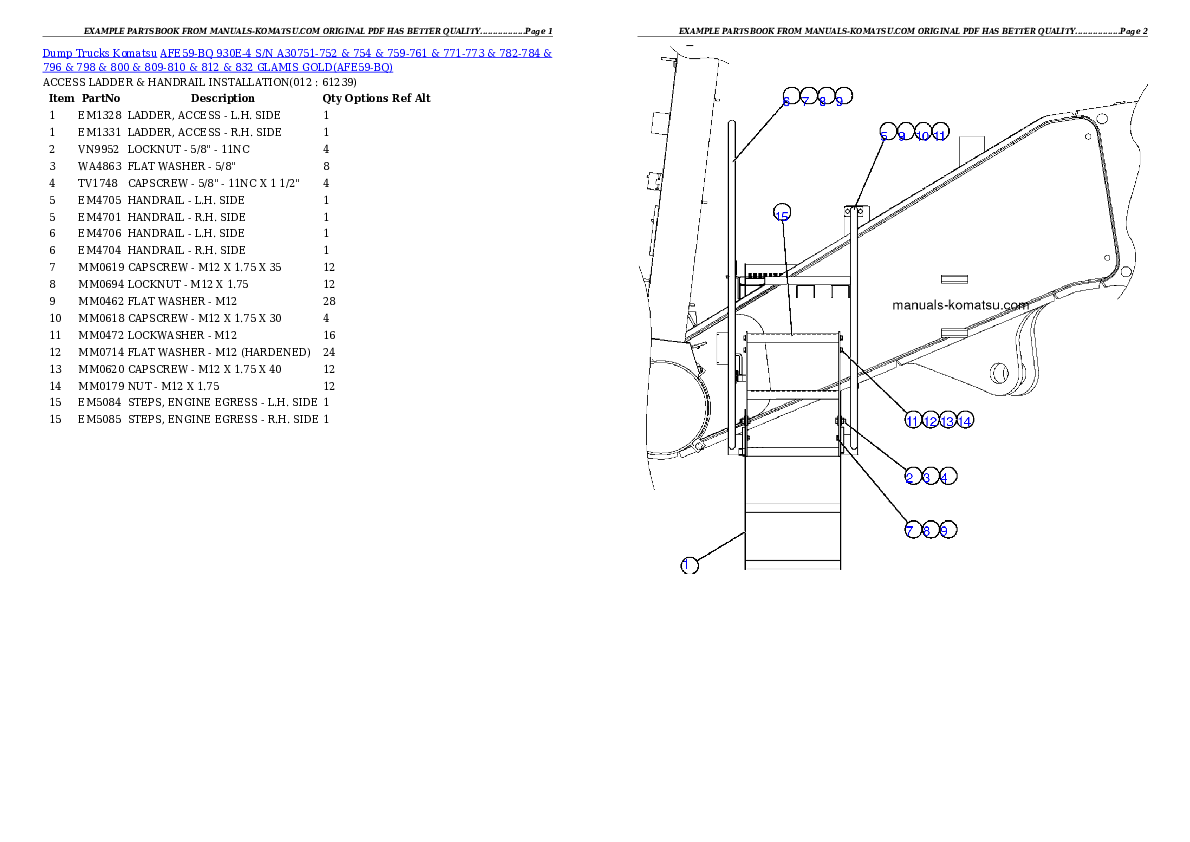 Protected: AFE59-BQ 930E-4 S/N A30751-752 & 754 & 759-761 & 771-773 & 782-784 & 796 & 798 & 800 & 809-810 & 812 & 832 GLAMIS GOLD Partsbook