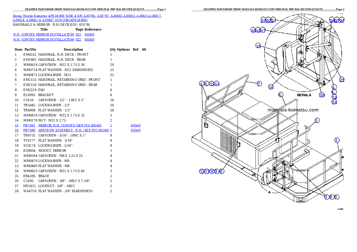 Protected: AFE59-BW 930E-4 S/N A30785, A30787, A30802-A30803, A30815-A30817, A30824, A30842 & A30847   SUNCOR Partsbook