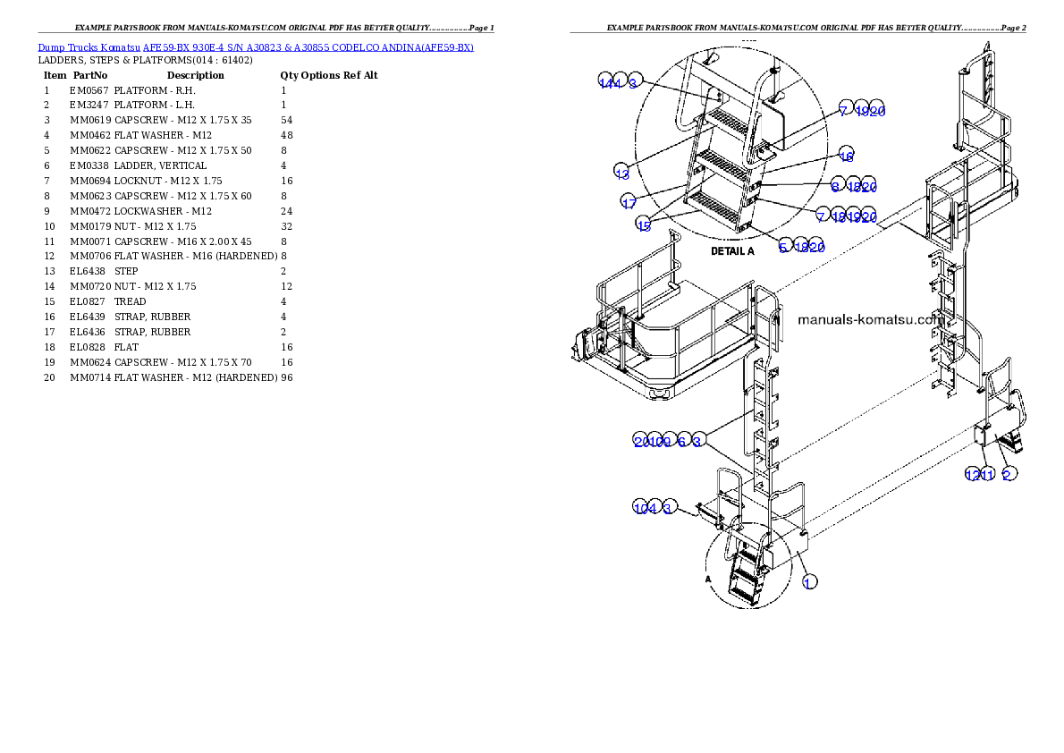 Protected: AFE59-BX 930E-4 S/N A30823 & A30855     CODELCO ANDINA Partsbook