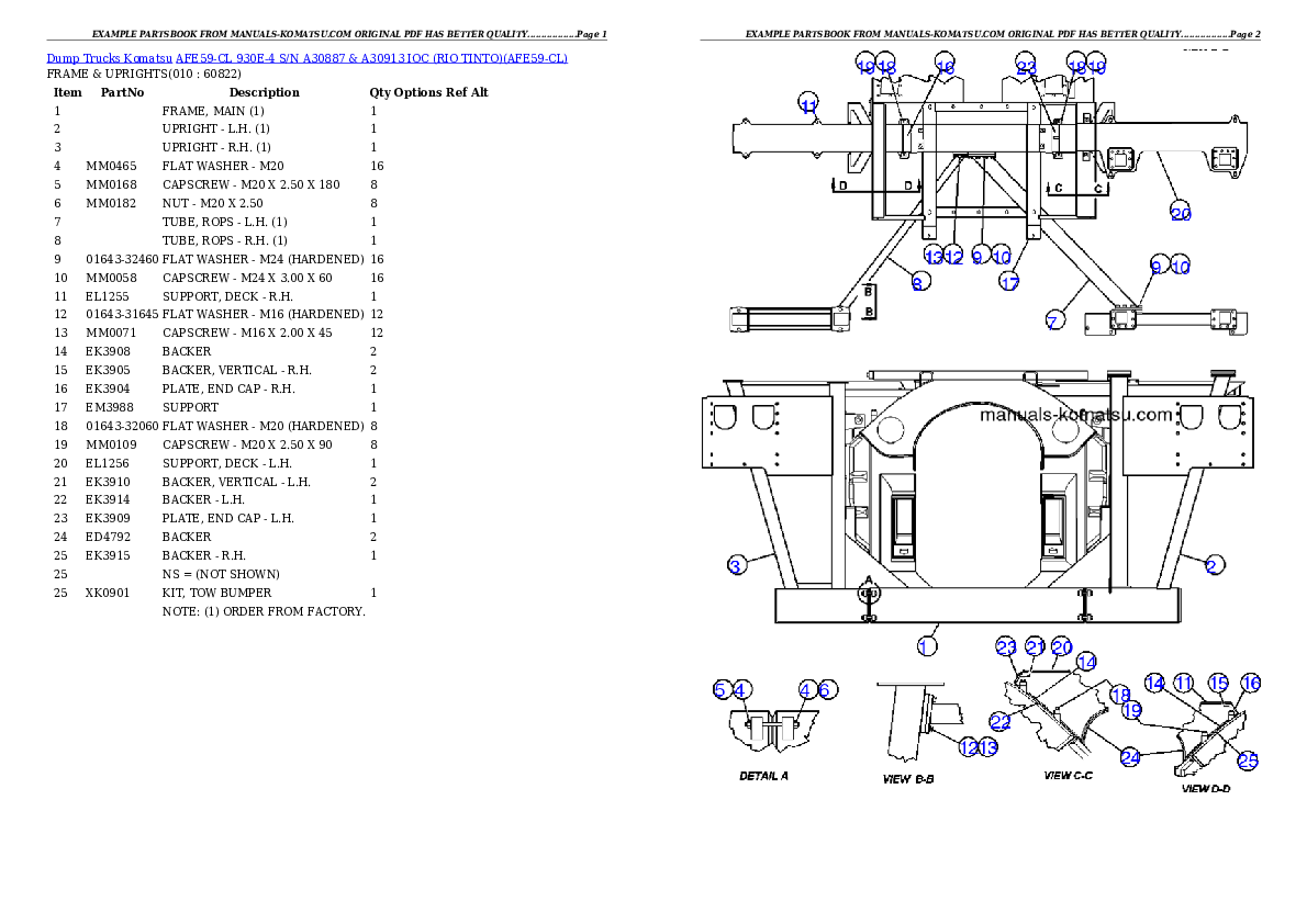 Protected: AFE59-CL 930E-4 S/N A30887 & A30913    IOC (RIO TINTO) Partsbook