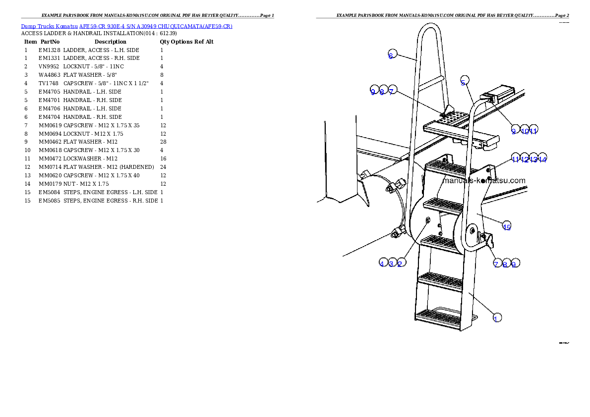 Protected: AFE59-CR 930E-4 S/N A30949    CHUQUICAMATA Partsbook