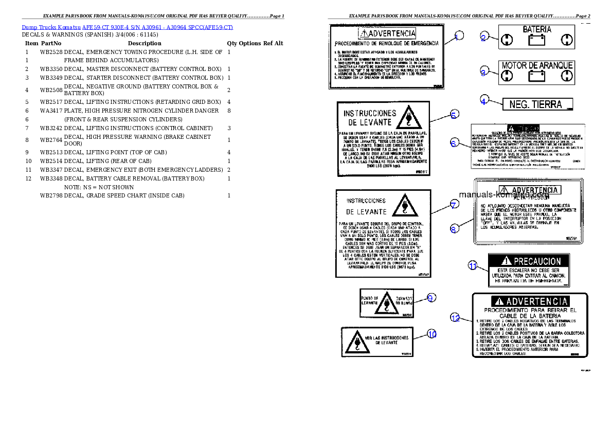 Protected: AFE59-CT 930E-4 S/N A30961 – A30964     SPCC Partsbook