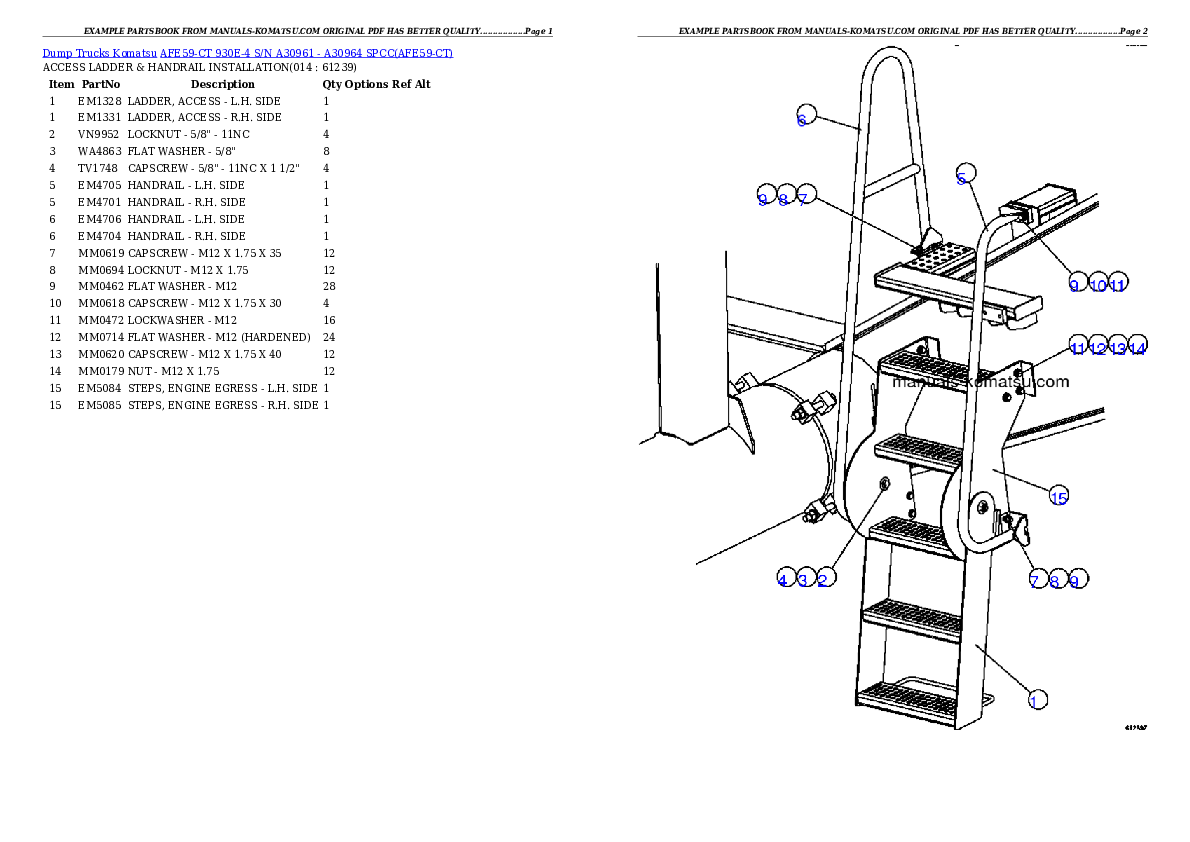 Protected: AFE59-CT 930E-4 S/N A30961 – A30964     SPCC Partsbook
