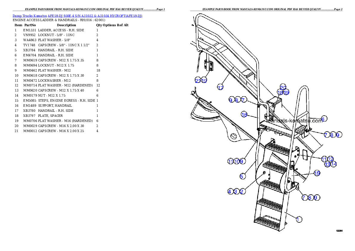 Protected: AFE59-DJ 930E-4 S/N A31032 & A31034     HYCROFT Partsbook