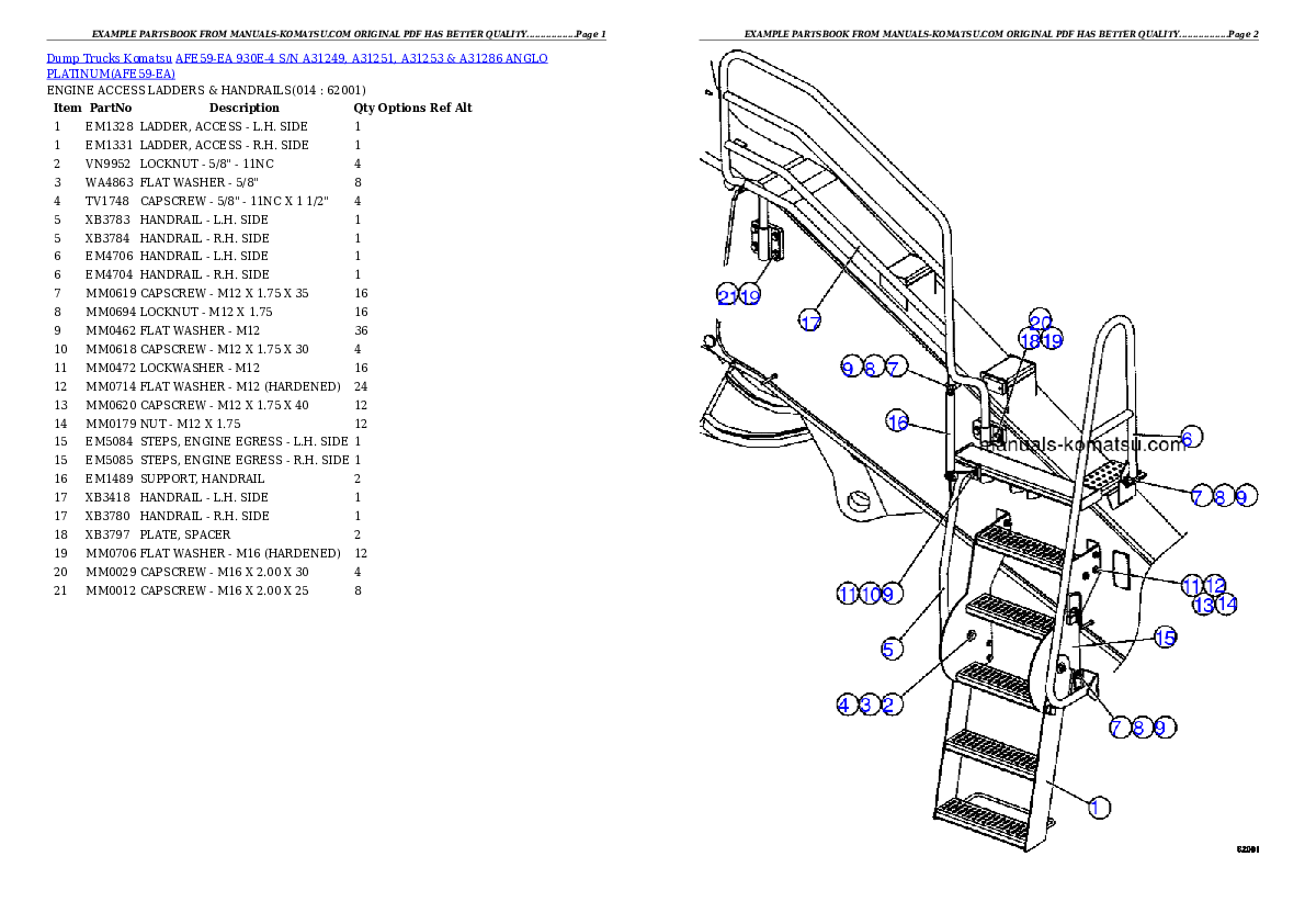 Protected: AFE59-EA 930E-4 S/N A31249, A31251, A31253 & A31286    ANGLO PLATINUM Partsbook