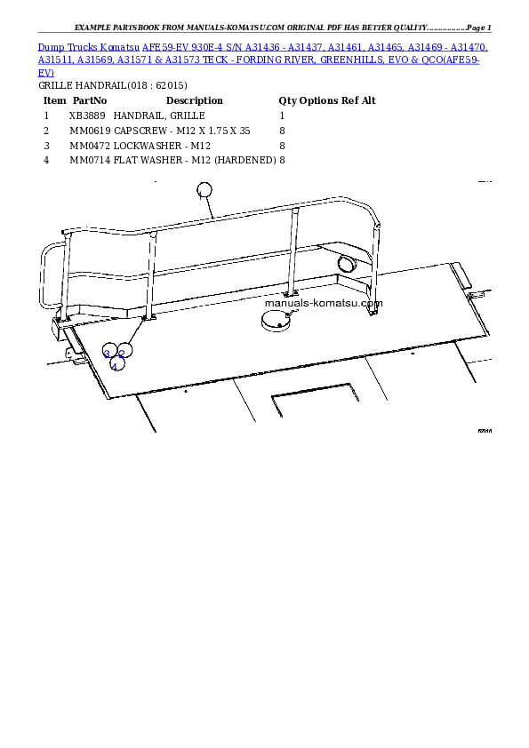 Protected: AFE59-EV 930E-4 S/N A31436 – A31437, A31461, A31465, A31469 – A31470, A31511, A31569, A31571 & A31573  TECK – FORDING RIVER, GREENHILLS, EVO & QCO Partsbook