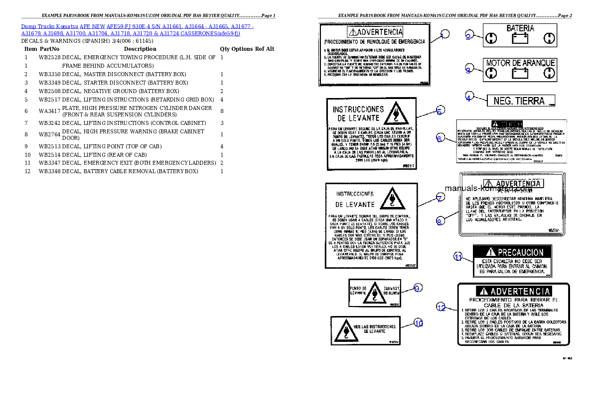 Protected: AFE59-FJ 930E-4 S/N A31661, A31664 – A31665, A31677 – A31679, A31698, A31700, A31704, A31718, A31720 & A31724  CASSERONES Partsbook
