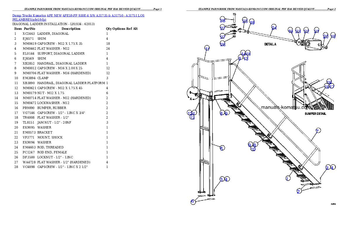 Protected: AFE59-FP 930E-4 S/N A31735 & A31750 – A31751  LOS PELAMBRES Partsbook