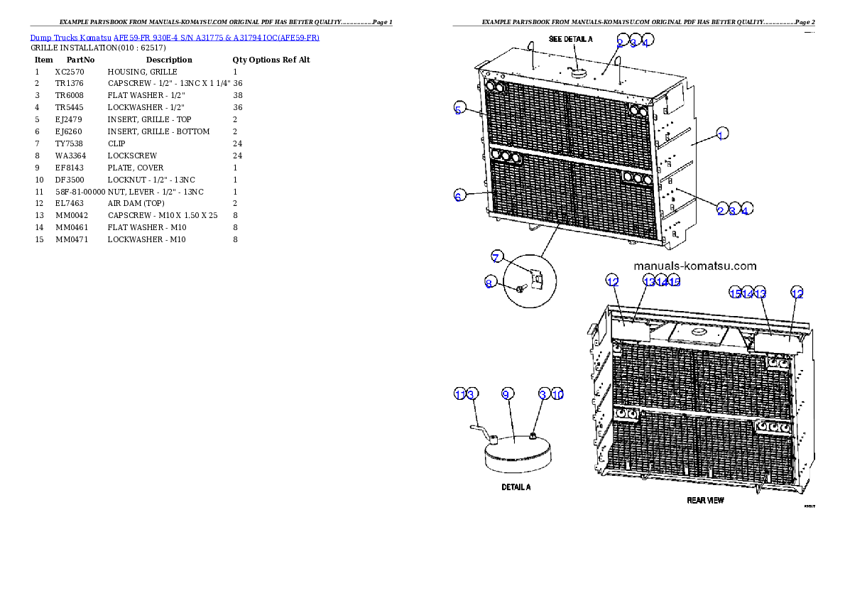 Protected: AFE59-FR 930E-4 S/N A31775 & A31794  IOC Partsbook