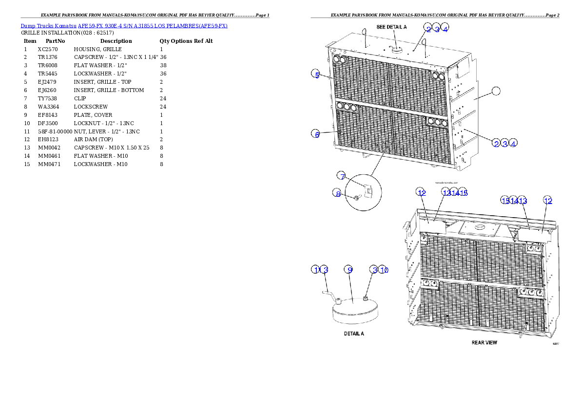 Protected: AFE59-FX 930E-4 S/N A31855  LOS PELAMBRES Partsbook