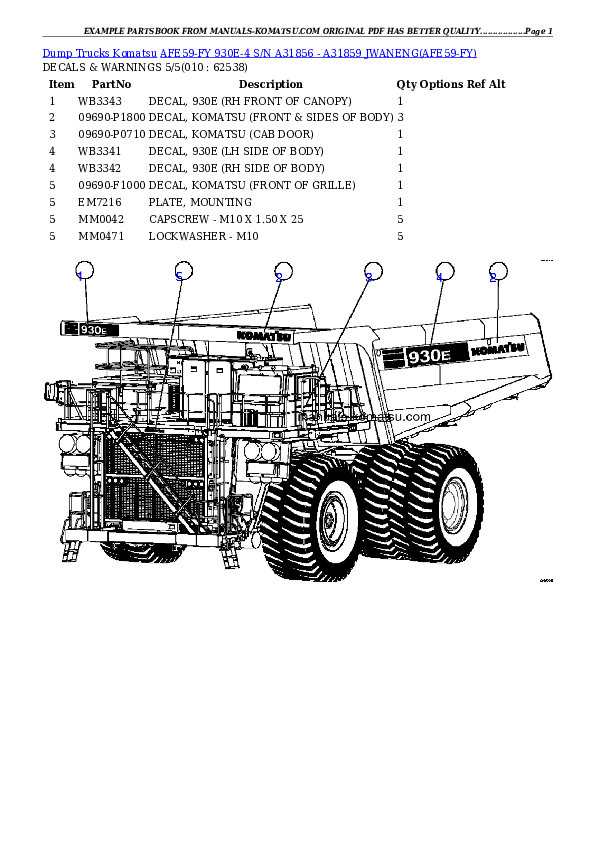 Protected: AFE59-FY 930E-4 S/N A31856 – A31859  JWANENG Partsbook