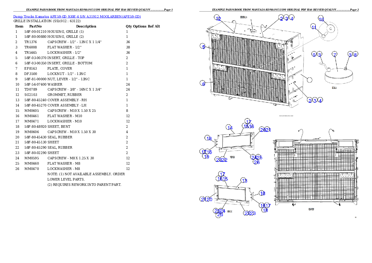 Protected: AFE59-GD 930E-4 S/N A31912  MOOLARBEN Partsbook