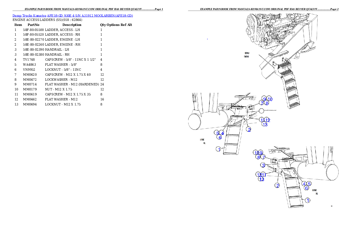 Protected: AFE59-GD 930E-4 S/N A31912  MOOLARBEN Partsbook