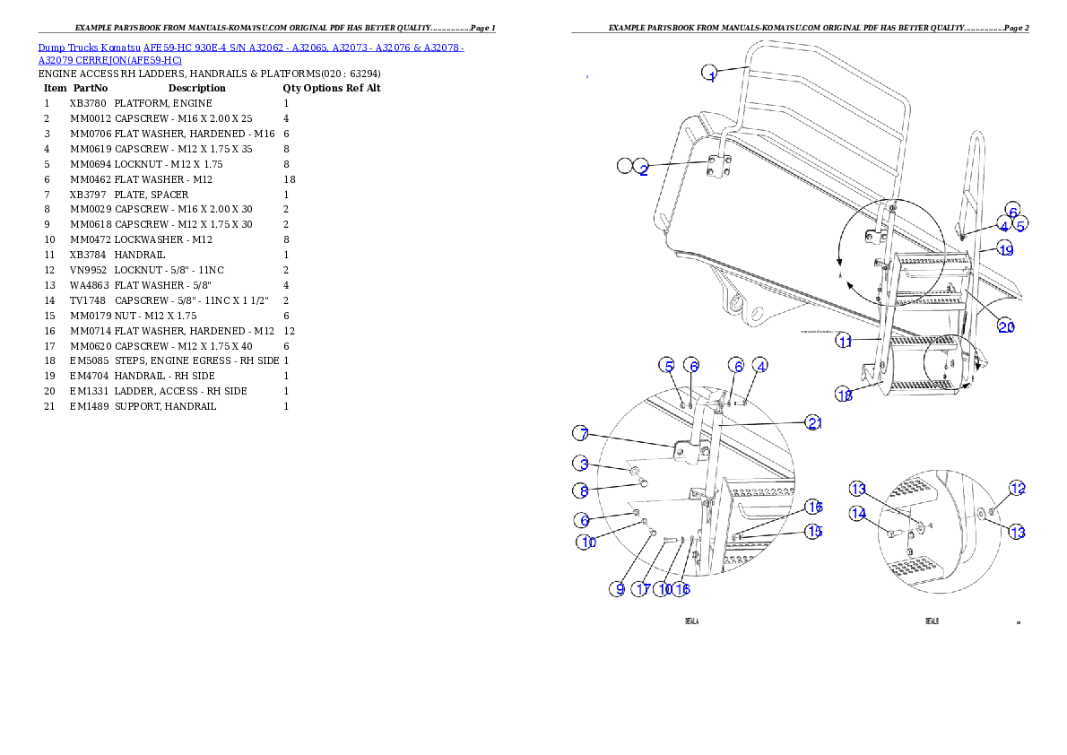 Protected: AFE59-HC 930E-4 S/N A32062 – A32065, A32073 – A32076 & A32078 – A32079  CERREJON Partsbook