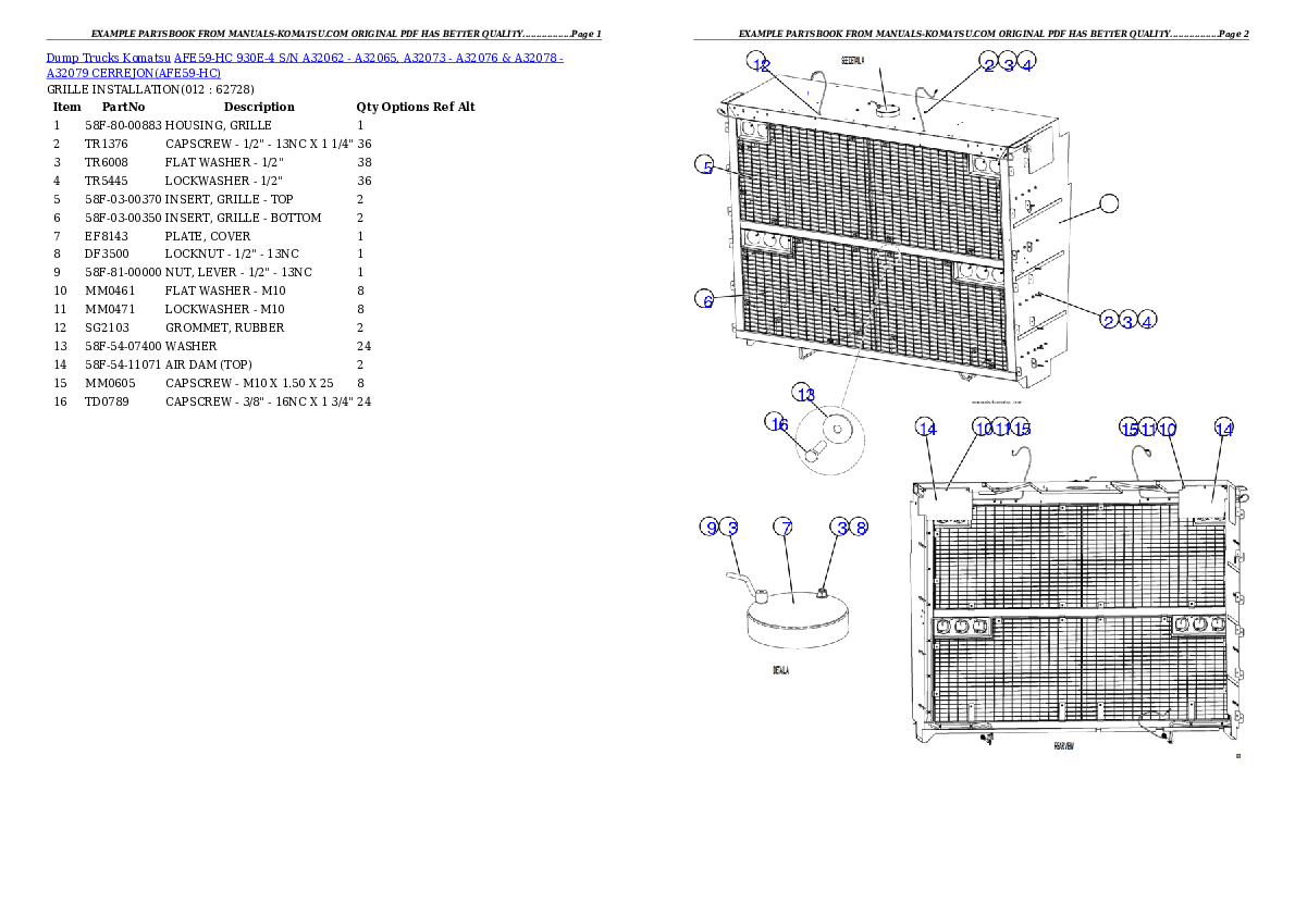 Protected: AFE59-HC 930E-4 S/N A32062 – A32065, A32073 – A32076 & A32078 – A32079  CERREJON Partsbook