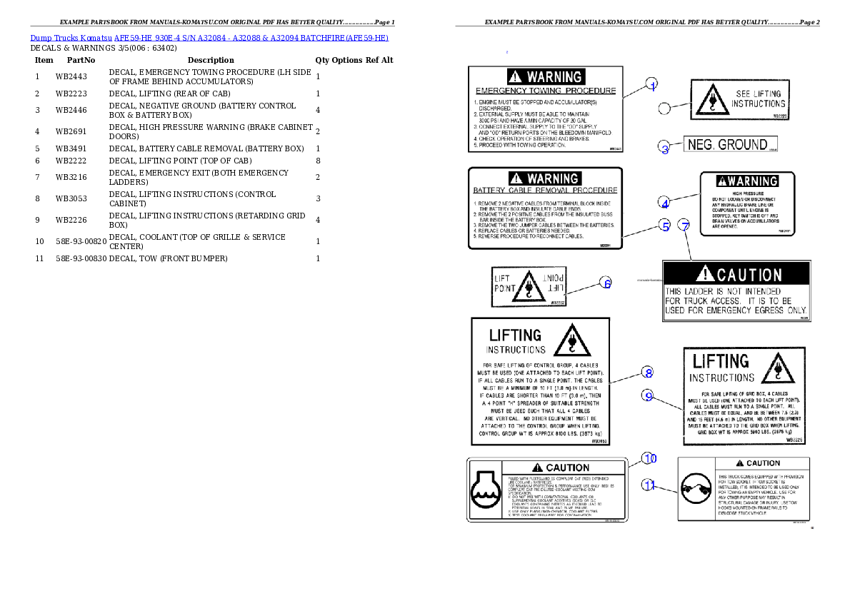 Protected: AFE59-HE 930E-4 S/N A32084 – A32088 & A32094  BATCHFIRE Partsbook