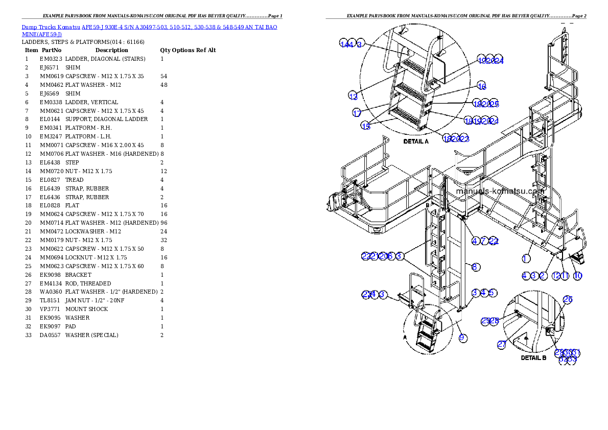 Protected: AFE59-J 930E-4 S/N A30497-503, 510-512, 530-538 & 548-549   AN TAI BAO MINE Partsbook