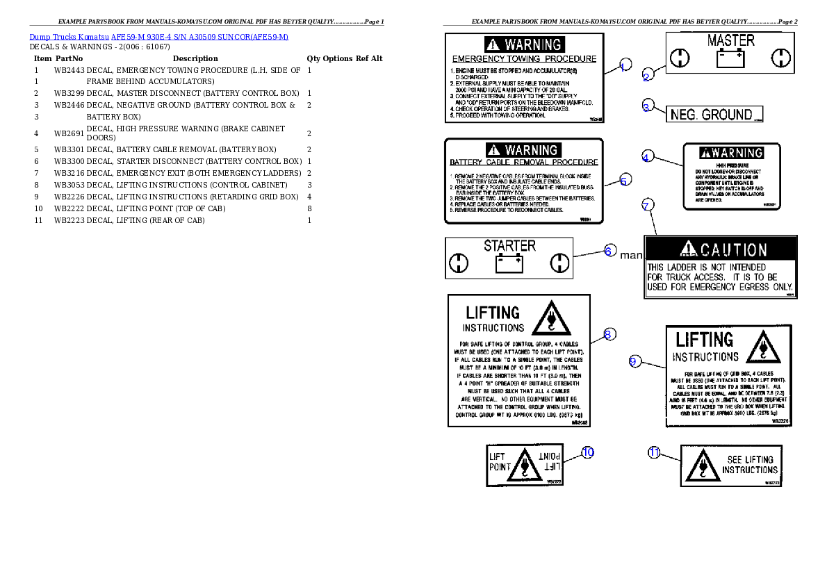 Protected: AFE59-M 930E-4 S/N A30509    SUNCOR Partsbook