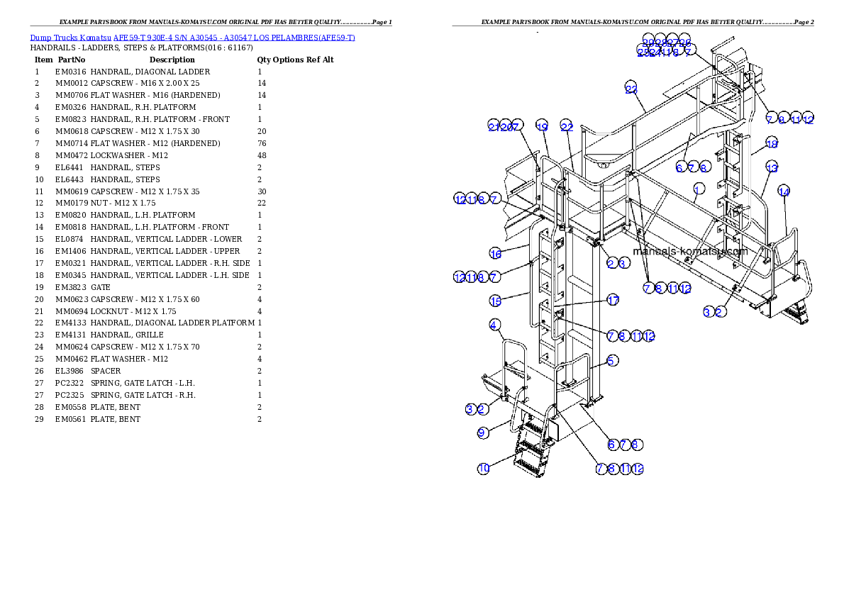 Protected: AFE59-T 930E-4 S/N A30545 – A30547     LOS PELAMBRES Partsbook