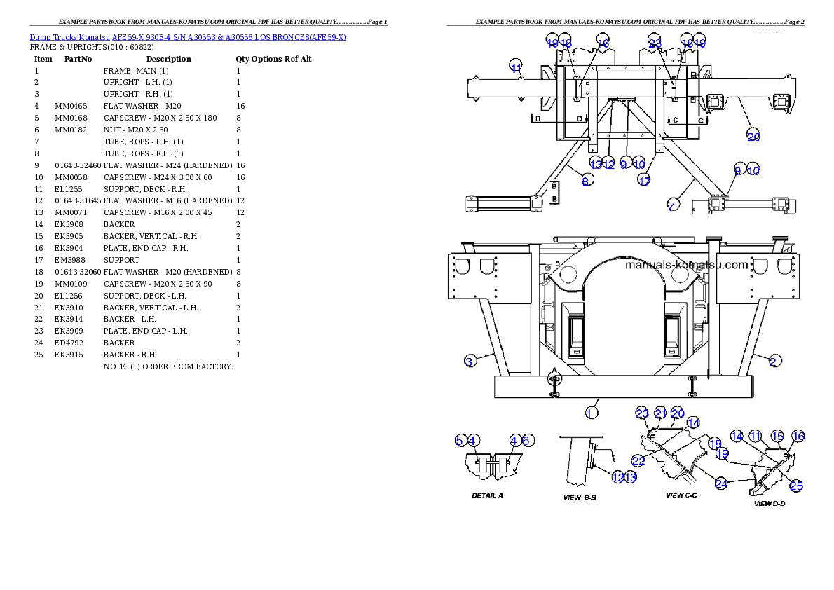 Protected: AFE59-X 930E-4 S/N A30553 & A30558      LOS BRONCES Partsbook