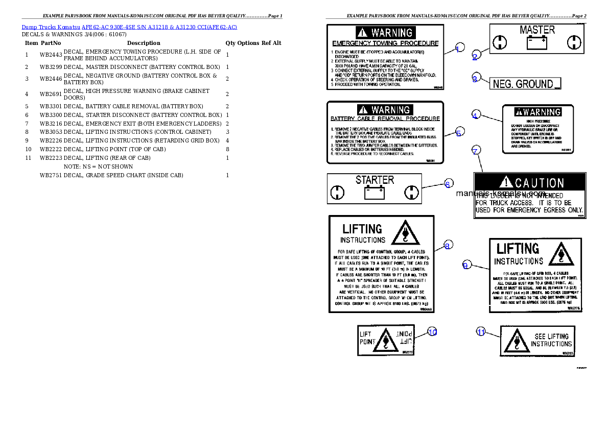 Protected: AFE62-AC 930E-4SE S/N A31218 & A31230    CCI Partsbook