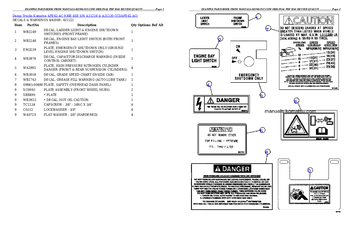 Protected: AFE62-AC 930E-4SE S/N A31218 & A31230    CCI Partsbook