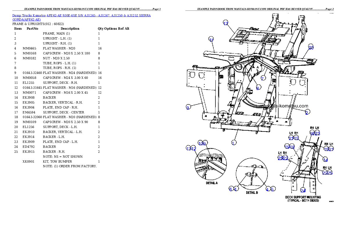 Protected: AFE62-AE 930E-4SE S/N A31245 – A31247, A31250 & A31252    SIERRA GORDA Partsbook